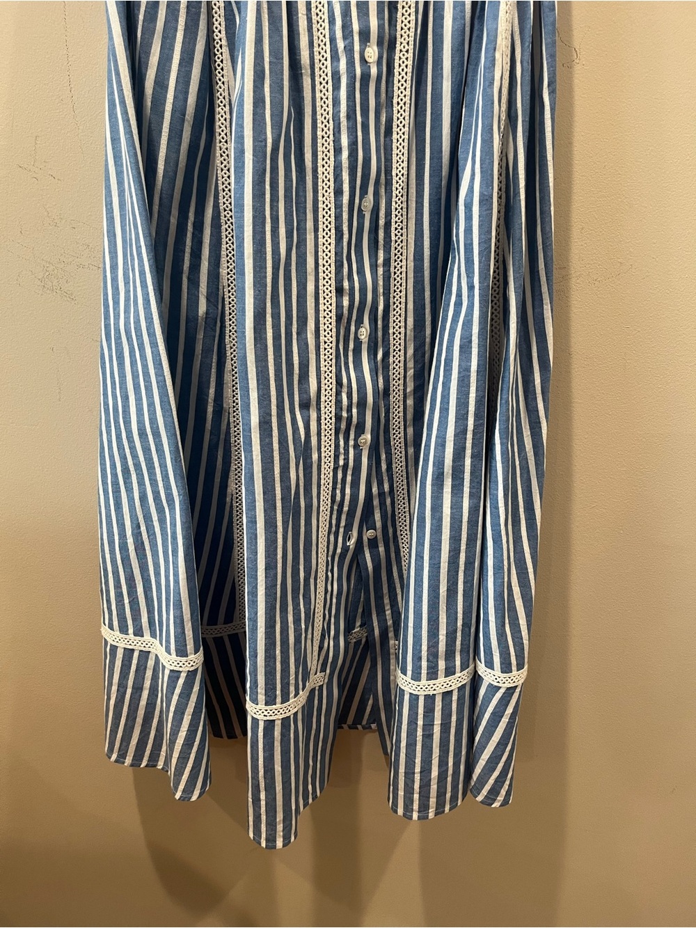 Sezane Nikita Skirt in Blue and White, Size 4 - Picture 3 of 6